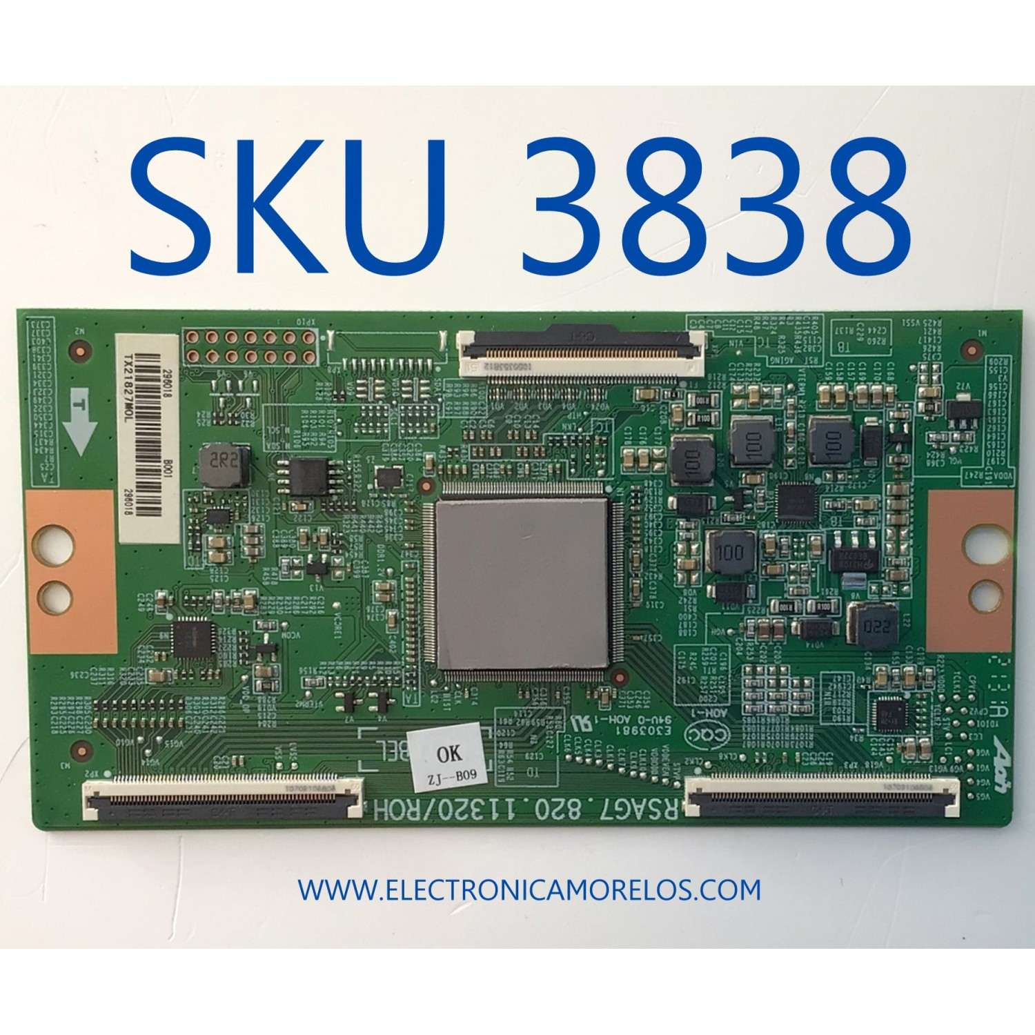 T-CON PARA TV HISENSE  / NUMERO DE PARTE 236018 / RSAG7.820.11320/ROH / TX21827M0L / B001 / MODELO 75U6G